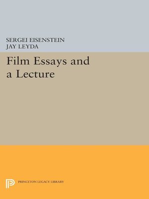 cover image of Film Essays and a Lecture